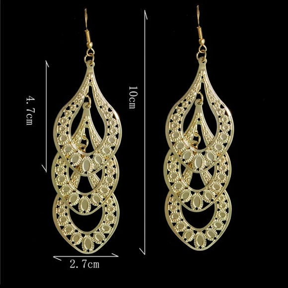 🎀 Bohemian Vintage Style Drop Golden Leaves - Picture 3 of 6